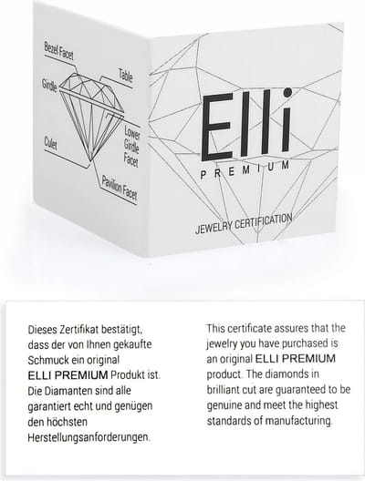 Elli PREMIUM - Armband - Dames Hart Verweven Liefde met Diamant (0.015 ct.) in 925 Sterling Zilver - Dames