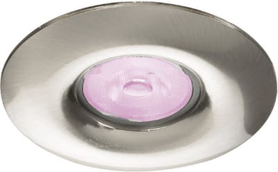 Inbouwspot Melker met Philips HUE White and Color - voor badkamer / overkapping / buiten - inbouwspot - Nikkel / mat - rond - IP65 - GU10 - Buitendiameter: 82MM - boorgat: 70-75MM - min. Inbouwdiepte: 70MM