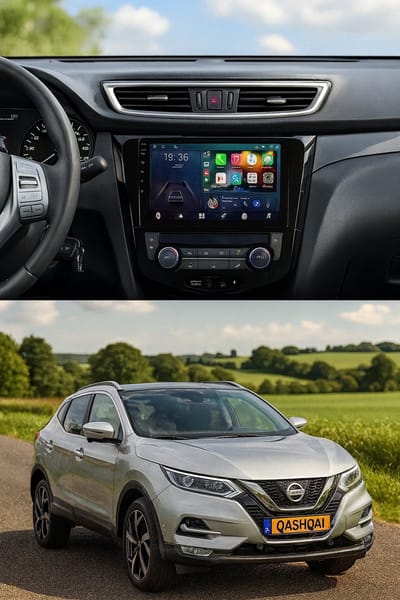 ADIVOX 10.1 inch T1 geschikt voor Nissan Qashqai/X-Trial 2014-2018 Android 15 Quad Core CarPlay/Auto/Wifi/DSP/DAB+