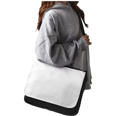 BagBase Sublimation Messenger Bag BG965 - Black - 36 x 30 x 11,5 cm