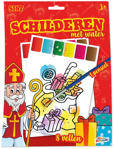 Creative Craft Group Painting with Water Sinterklaas