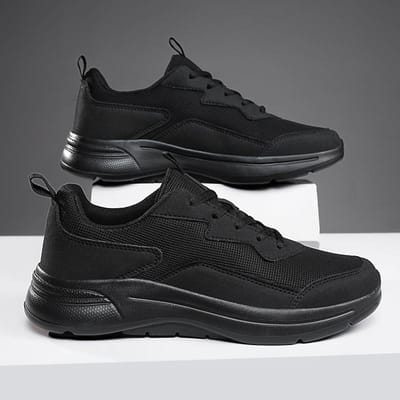 Grote Maat 39-48 Platform Heren Tennis Sportschoenen Super Licht Fly Wire Chunky Sneakers Joggen Wandelen Mannelijke Trainer Tenis Masculino 41 black