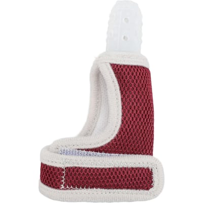 Peuter Vingerbeschermer Silicone Ademend Duimzuigen Vingerbeschermer met Meerdere Massage Bultjes white