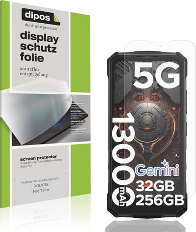 dipos – 4x Matte Beschermfolie geschikt voor DOOGEE Fire 7 Pro | Krasbestendige & antireflecterende Screenprotector Ultra-Thin