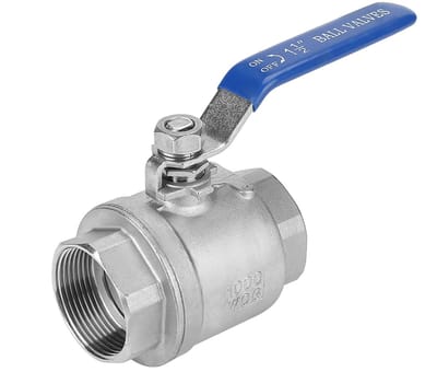 Allecto - RVS Kogelklep - Volledig Gewikkeld - Waterbeheersing - 1-1/2 inch DN40 - Duurzaam - Geschikt voor Leidingen - Efficiënt en Betrouwbaar