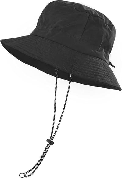 Unisex Outdoor Waterdichte Emmerhoed - Zomer Dun Snel Droog Opvouwbaar - Met Opbergtas - UV-Beschermende Zonnehoed - Zwart