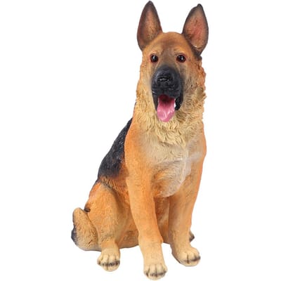 Hars tuinlandschap simulatie hond gazon beeldje balkon puppy dieren decoratie knutsel beige