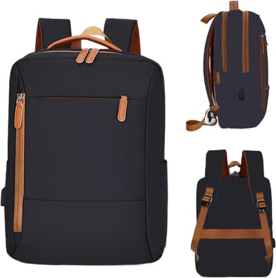 Dames Rugzak - Laptoptas Schooltas - Dagelijks Gebruik - Meerdere Vakken - 15 inch - Zwart
