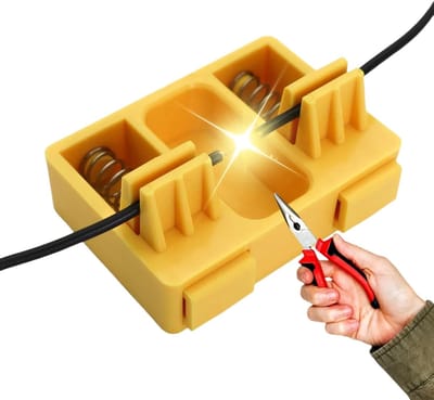 Niet-3D-printen duurzaam lasapparaat met veerklem - voor lasaccessoires lasstaafhouder en industrieel gebruik - perfect voor desktop- en huishoudelijke toepassingen om draden uit te lijnen - 1 stuk(geel)