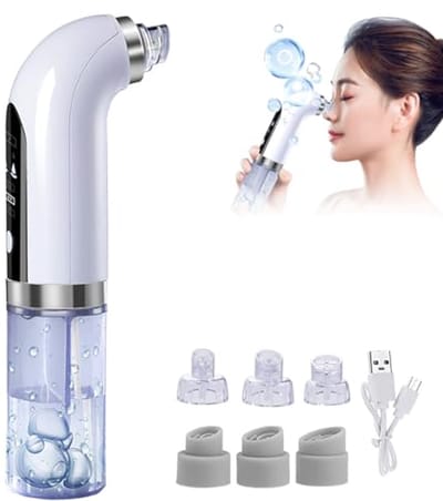 longziming -Poriënreiniger - Blackhead Remover - Skincare - Mee-eter Verwijderaar met Microbellen - schoonheidsapparaten voor vrouwen - 3 Zuigstanden en 6 Opzetstukken - porien reinigers - voor Mannen en Vrouwen