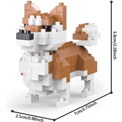 Hoge Kwaliteit Wist Hoge Kwaliteit Gebouwd Hoge Kwaliteit Schattig Hoge Kwaliteit Corgi Hoge Kwaliteit Hond Bouwset Compact formaat Hoge Kwaliteit Bouwen with box