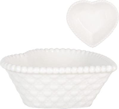 Clayre & Eef Kom 25 ml Wit Keramiek