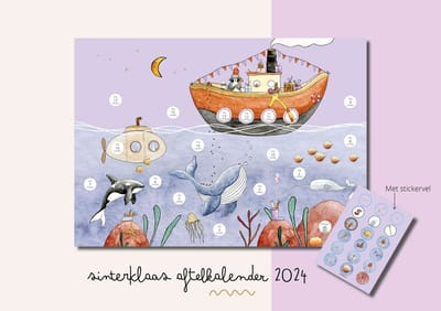 Juulz XL Sint aftelkalender 50 x 70 cm