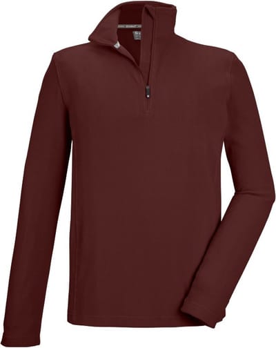 Killtec skipully heren - heren ski pully - 40878 - donker rood - korte rits - maat L