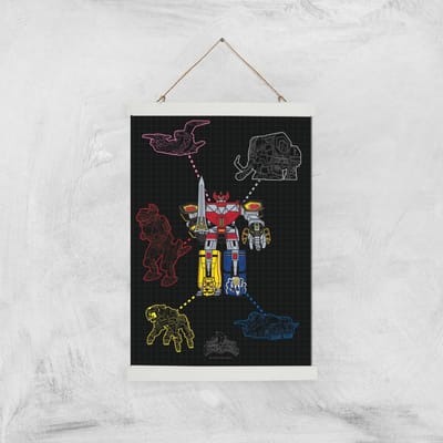 Power Rangers Megazord Giclee Print Giclee Art Print - A3 - White Hanger