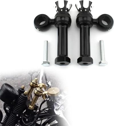 Stuurklem Riser - Motorfiets Verhoger - Comfortabel Rijden - Ergonomische Pasvorm - 25MM - Zwart