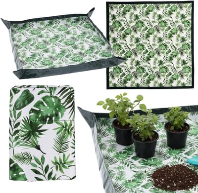 Mat voor het verplanten van planten en bloemen met kliksluitingen, waterdichte onderlegger voor zaailingen 75x75 cm