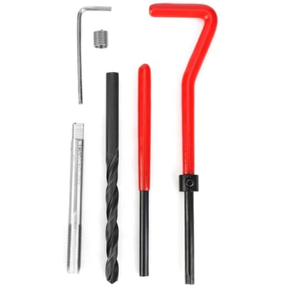30 Stuks Draadreparatieset M6x0.75 Roestvrij Staal Herdraadsnijtappenset voor Vrouwelijk Draad Repareren