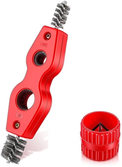 Dailygoods- Ontbramen Tool 4 In 1 - Pijp Ontbramen Borstel - Ruimer - PVC/Aluminium/Koperen Buizen - Duurzaam Materiaal - 20 cm Lengte - Pijpreiniger