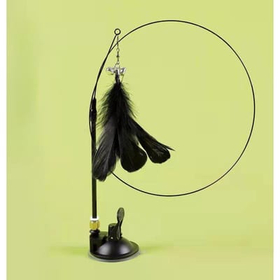 Interactief Kat Speelgoed Handenvrij Kat Stok Spelen Kitten Spelen Teaser Wand Speelgoed Zuignap Vogel/Veer Kat Wand Dierbenodigdheden