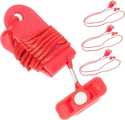 Loopband Sleutelclip - Veiligheidssleutel - Fitness Veiligheid - Magnetische Noodstop - 5.7 x 3.8 x 2.7cm - Rood