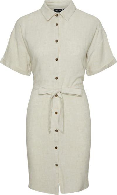 PIECES - PCVINSTY SS SHIRT DRESS WVN - Dames - Mini jurken