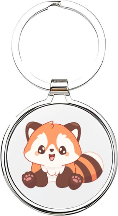 Akyol - Rode panda Sleutelhanger - panda - Dierenliefhebbers - Rode Pandabeer - Chinese panda - Bamboebeer - rode beer - beer - teddybeer - dierentuindier - dier - dieren sleutelhanger - Reuzenpanda - 4 x 7,5 CM
