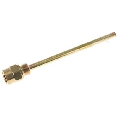 Koper Legering G 1/2 Inch Thermowell voor 200mm Dompelbuis Max 160°C en 6 Bar - TWBLCU-G-012-200