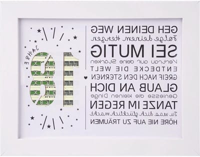 Creatief Fotolijstje voor Geldcadeaus, Verjaardagscadeau voor 18e Verjaardag, Stijlvolle Houten Lijst voor Tafel, 18.3cm × 23.3cm, Uniek en Persoonlijk Geschenk