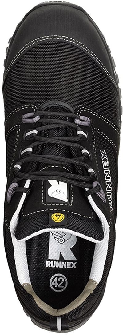 RUNNEX S3-ESD-veiligheidsitshalbschoen LightStar Zwart/Wit/Grijs