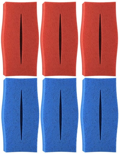 Dailygoods- Filterspons Set 6 Stuks - Vervangend voor Oase Biotec 10 - Grof/Fijn (10/30 PPI) - Afmetingen 25 x 25 x 8 cm - 100% MADE IN GERMANY - Effectieve Filtering - Vijverfilter