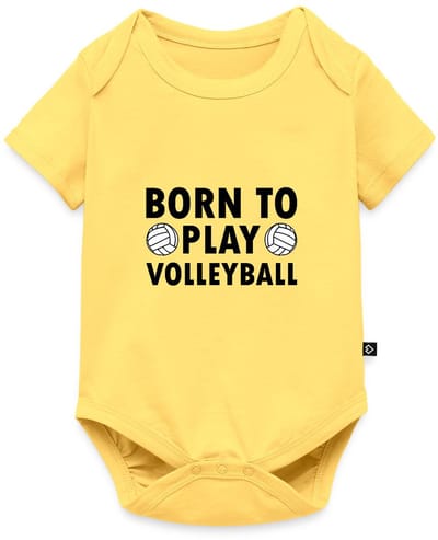 Geboren Om Volleybal Te Spelen Baby Rompertje Met Korte Mouwen