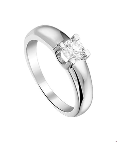 Zilver Gerhodineerde Ring zirkonia 5 mm 1318669 16.00 mm (50)