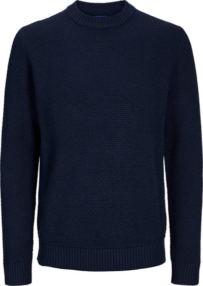Jack & Jones - Heren Trui Eaton Knit Crew Neck - Blauw - Maat 5XL