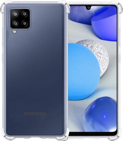 Hoesje - Geschikt voor Samsung Galaxy A42 - Sterk & Shockproof - Siliconen Shock Case - Hoes Cover - Telefoonhoes - Transparant