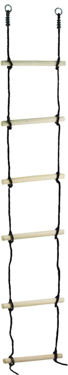 B-Play Touwladder PP touw Zwart 6 sporten 2,1m
