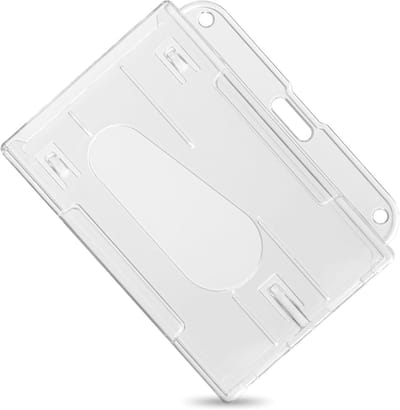 Plastic pashouder - Kaarthouder Badgehouder - OV-kaart tonen - Bevestiging korte zijde - 1 Aantal - Transparant