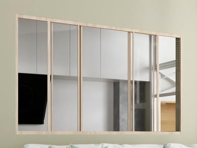 Vente-unique Schuifraam van gepoedercoat licht naturel aluminium 180 x 105 cm (B x H) -RAVENA
