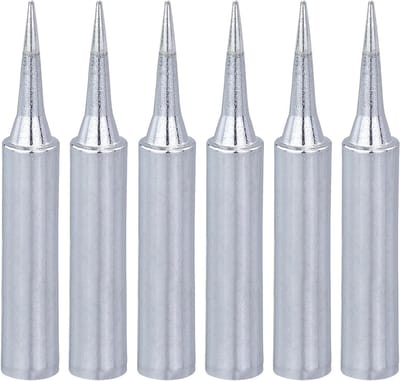 Soldeerpunten Set - Soldeerbout Tips - Elektronica Reparatie - Hoogwaardige Legering - 6 Stuks - Zilver