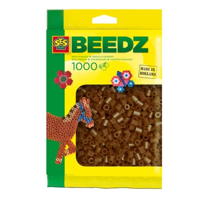 SES Creative - Beedz - Donkerbruin - Strijkkralen - 1000 Stuks - PVC Vrij - Vanaf 5 Jaar