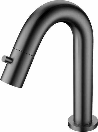 Toiletkraan - Fonteinkraan - Koudwaterkraan 1/2 - Leoni Coldy - Opbouw - RVS - PVD - Gunmetal Grijs