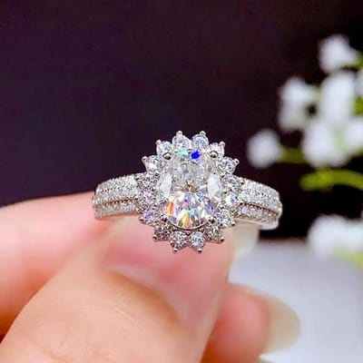 Klassieke Zilverkleurige Kristallen Bruiloftringen Voor Vrouwen Mode Aaa Zirkonia Ringen Vrouwelijke Verlovingsfeest Sieraden Cadeaus 9 gray