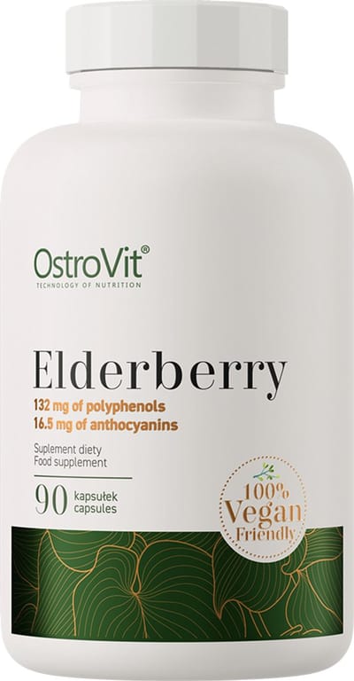Supplementen - Elderberry - Vegan - 90 Capsules - OstroVit -