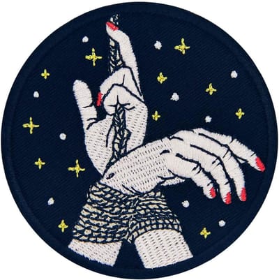 Geweven applicatie patch 7,5 cm - geborduurd embleem - ijzeren opdruk - voor kleding en accessoires - ShopVlot