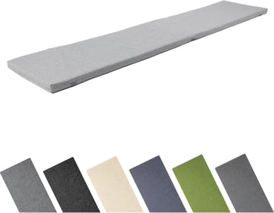 Garronda Bankkussen 180x40 cm – 4 cm dik – Waterafstotend & UV-bestendig – Lichtgrijs GD-AM-Dino