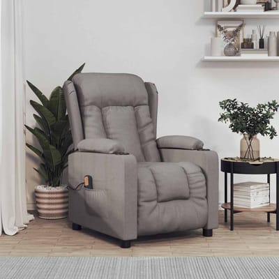 vidaXL - Massagestoel - stof - taupe