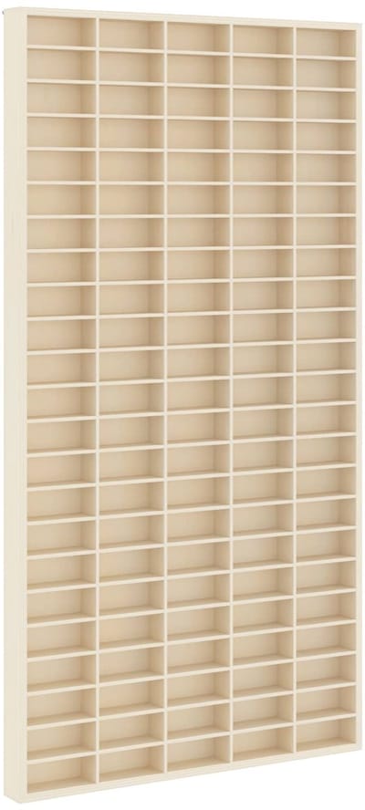 vidaXL - Wanddisplaykast - Muurmontage - Beige - 50 - x - 4,5 - x - 96 - cm - Bewerkt - hout