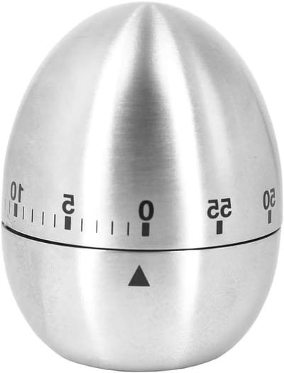Mechanische Keuken Timer van RVS - 60 Minuten Afteltimer voor Koken, Bakken en Leeractiviteiten