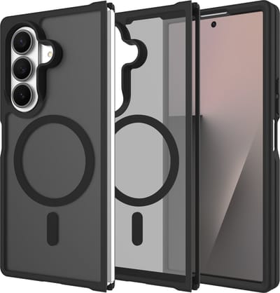 Just in Case hoesje geschikt voor Samsung Galaxy Z Fold8 Ultra / Z Fold7 Hoesje geschikt voor MagSafe - Military Grade Backcover - Zwart