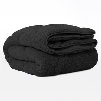Sleeptime 2 in 1 Teddy Dekbed zonder Overtrek - Dekbed - 200 x 200 cm - Antraciet